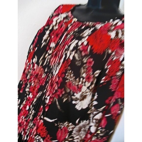 Womens Roz&Ali Size Small Red&Black Long sleeves, ribbed, Tunic, very soft. - Picture 7 of 7